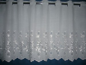 Scheibengardine 41 Cm Hoch Weiss Meterware Bistro Vorhang Stores