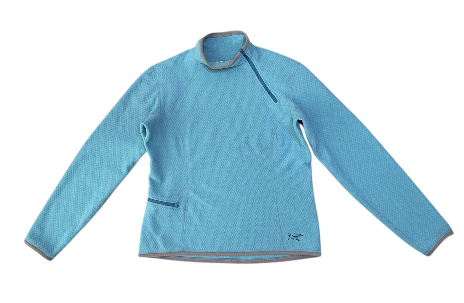 ARC'TERYX Arcteryx Maglione Donna Manica Media Lunga 1 4 Zip Blu Acqua