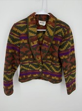 Sunny Sport By Sunny South Southwestern Print Blazer Jacket Women Size Small