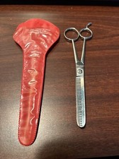 Vintage Hoffritz Italy Barber Thinning Shears Scissors Forged Carbon Steel EUC