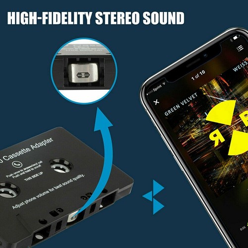 Bluetooth 5.0 Car Audio Stereo Sound Cassette Tape Adapter MP3 Hand-Free Aux 6b - Afbeelding 8 van 8