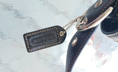 COACH ソーホー ショルダーバッグ レザー キャンバス 1463 黒 y2k Coach 1463 Vintage Black Soho Flap Y2K Signature C Canvas