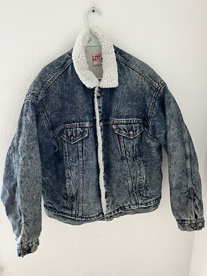 Vintage Levis Jacket Adult XL San Francisco Sherpa Lined Denim