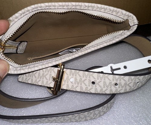 Michael Kors Fanny Pack Logo Waist Belt Bag - Vanilla (Size S/M) - Picture 8 of 15