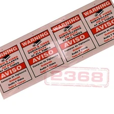 CCTV Warning Security Audio Video Surveillance Sign English Spanish 4 Pcs 