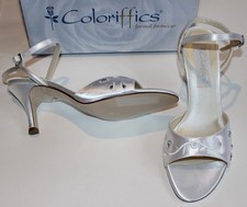 NEW White Satin Sandals Shoes Heels Beading sz 8.5 Wedding