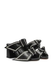 ALEXANDRE BIRMAN Womens Black Contrast Clarita Flare Heeled Sandal 36.5