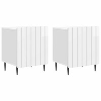 Nachttisch Hochglanz Weiß 43 X 34,5 X 52 Cm Holzwerkstoff 2Er Set