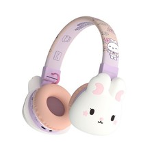 Kids Bluetooth Headphones 85dB Volume Limit Over-Ear Foldable with Mic FM/AUX
