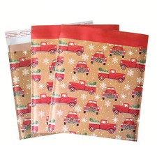 Orgrimmar 10PCS 10.8"x11.3" Christmas Bubble Mailer Waterproof One Size