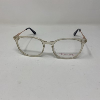 BETSEY JOHNSON GIRLS EYEWEAR BG08 CLEAR ROSE GOLD 49-18-130 FLEX HINGE  PJ51