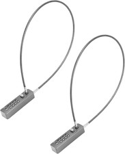2 Pack 23.6in 4-Digit Combo Security Steel Cable Lock for Bike Luggage Lockers 