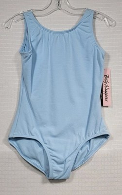 Body Wrappers Classwear Tank Leotard Light Blue Scoop Front & Back SZ 12-14C