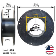 12 inch Heavy Duty Plastic Spool - Store Wire, Cable, String, Rope, Crafts, etc.