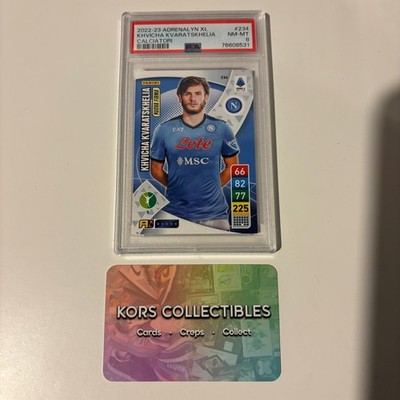 Napoli KVICHA KVARATSKHELIA GRADED PSA 8 - 2022/23 PANINI ADRELALYN XL PSG