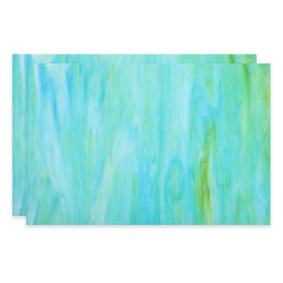 8 X 12 Inch Buntglasplatten 2 Stück Kunstglas Blau
