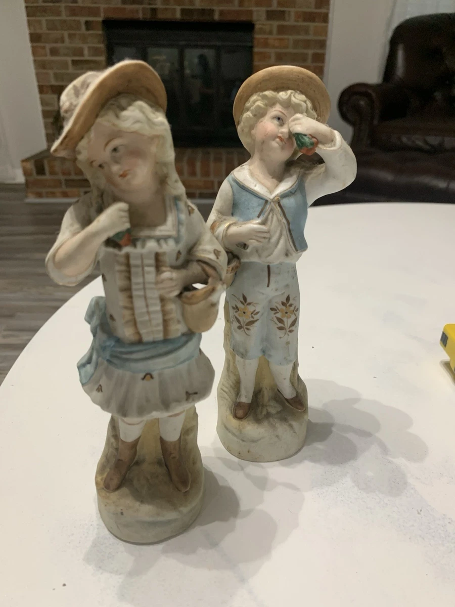 Vintage Boy Girl Bisque Figurines | eBay