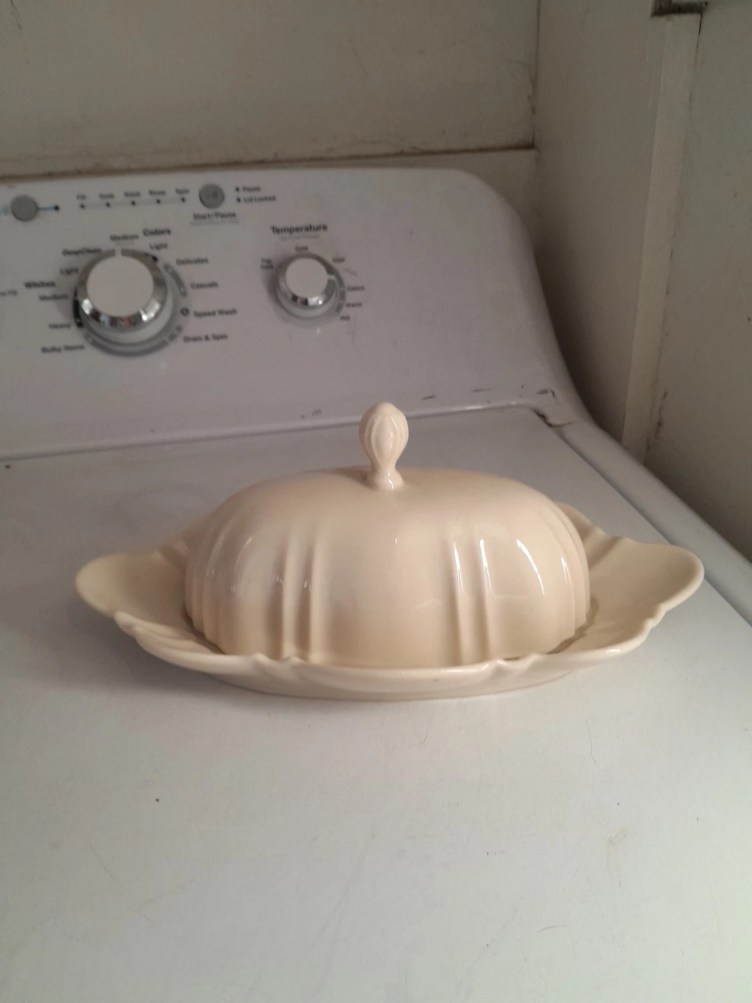Lenox Special Symphony Covered Butter Dish, Ivory, Sculptured, No Trim