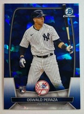 Oswald Peraza 2023 Bowman Chrome Sapphire RC Yankees #44