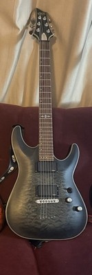 Schecter C-1 Patinum Solid Body - Translucent Black - EMG 81/85- hard case