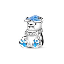 Original 925 Silber DIY Charm CZ Tier Katze Vogel Anhänger für Frauen Armband