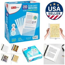 Top Loading 8.5 x 11 Inch Sheet Protectors - 200 Count Archival Safe Sleeves