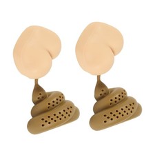 2 PEZZI Infusore Tè Silicone Riutilizzabile Cacca Creativa FöRmiges Lust3232