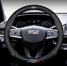 15 Steering Wheel Cover Genuine Leather For Cadillac Black 15 Steering Wheel Cover Genuine Leather For Cadillac Black
