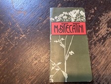 Folleto de 1930 Montecatini Terme Spa Town en Toscana famoso por sus aguas termales