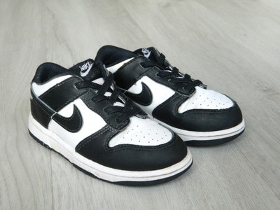 Nike Dunk Panda Low TDE Turnschuhe schwarz & weiß Größe Kleinkinder 9,5/27