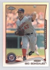 2014 Topps Chrome Refractor Gio Gonzalez #195 0w8