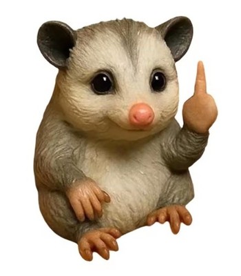 Mittelfinger Opossum Figur 8 cm