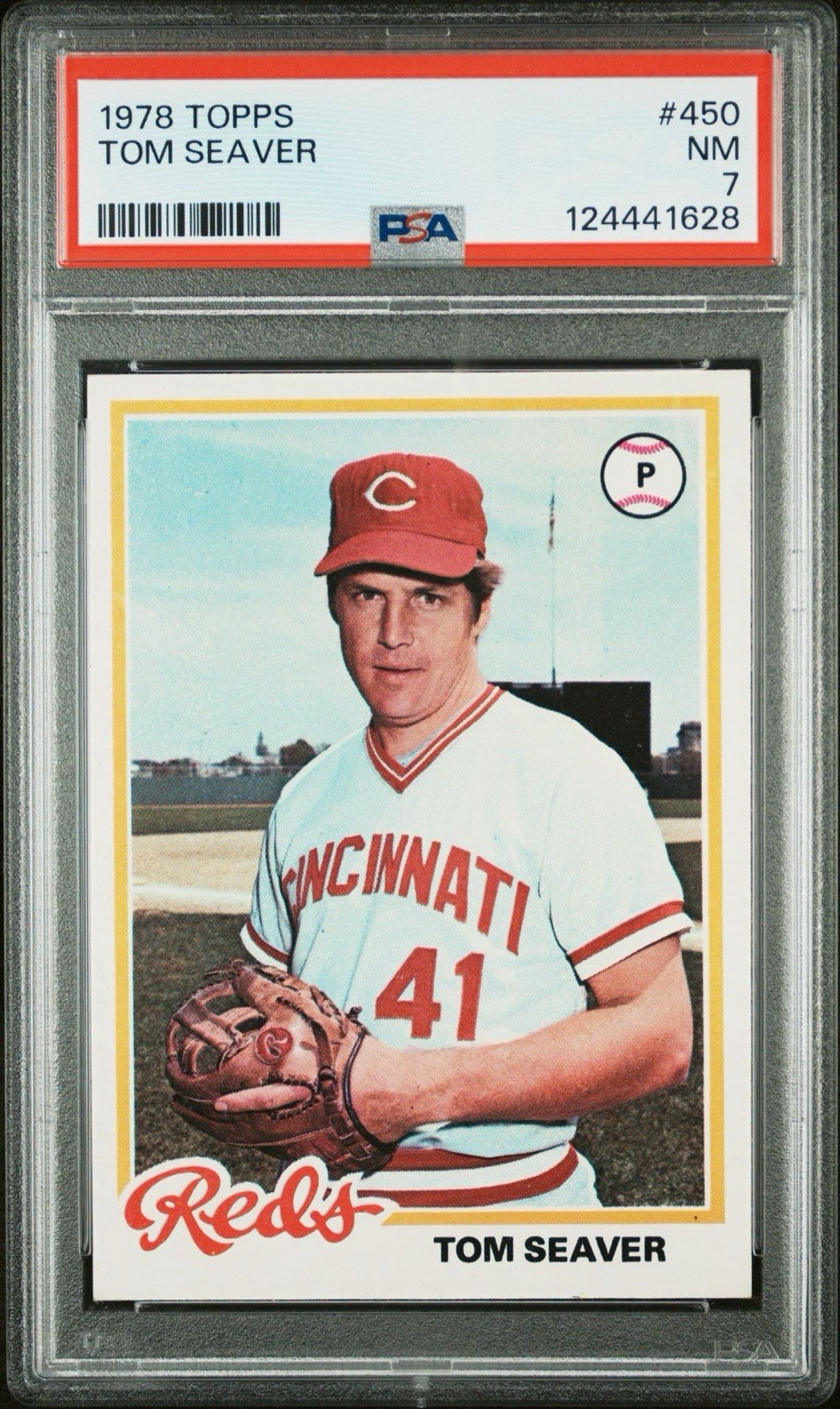 1978 TOPPS #450 TOM SEAVER REDS HOF PSA 7 !!!