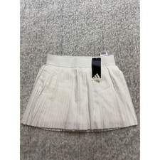 Adidas Girls Club Pleated Tennis Skirt White Climacool Skort JC6727 Size M