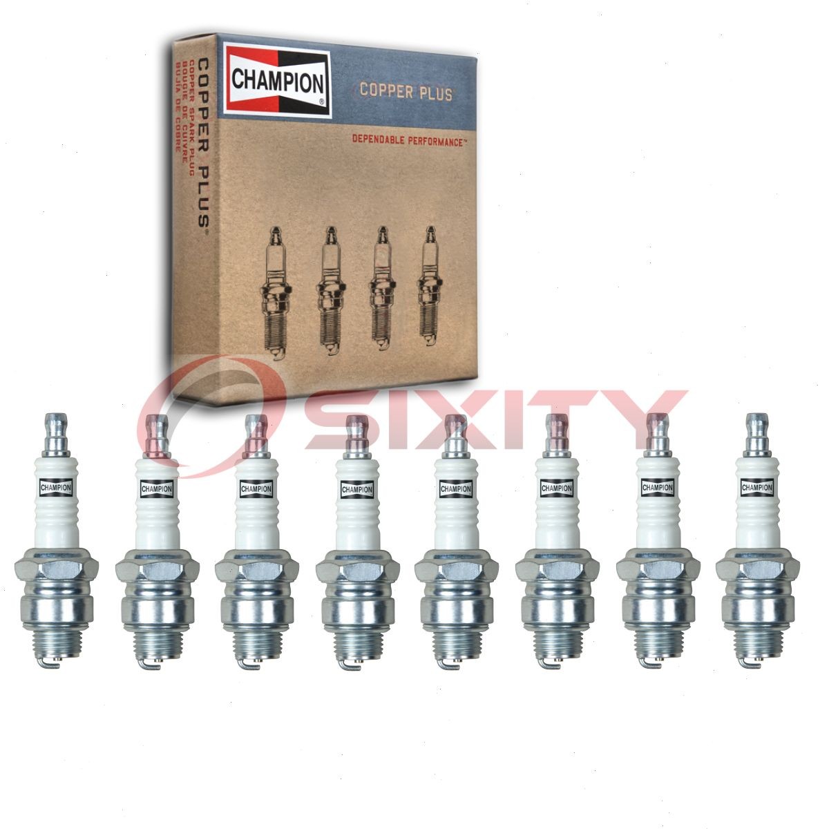 8 pc Champion Copper Plus Spark Plugs for 1954-1955 Dodge C-1 Truck 4.0L V8 so