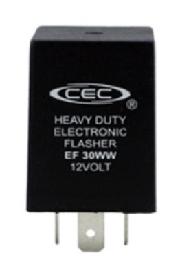 CEC Industries EF30WW Electronic Wig-Wag Alternating Flasher Relay 3 Prongs 12V
