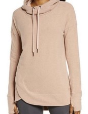 Sweaty Betty Escape Luxe Fleece Hoody Misty Rose Pink Soft Casual Womens Medium