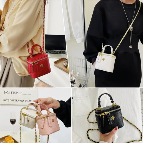 Borsa a secchiello piccola tracolla per donna classica mini pochette donna piccola - Foto 18 di 29