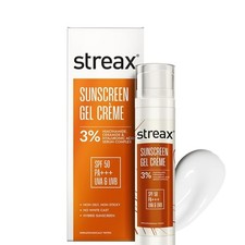 Streax Sunscreen Gel Cr me SPF 50 PA  , 50g  3 Niacinamide  Serum Infused