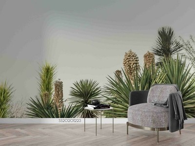 3D Tropic Green Plant Wallpaper Wall Mural Removable Self-adhesive 56