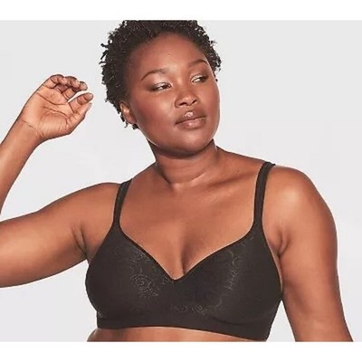 Bali Women's Comfort Revolution Wireless Bra 3463 - Black Swirl 36DD NWT