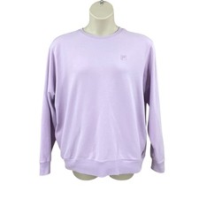FILA Adult Womens Pullover Sweatshirt Size XXL Lavendar Pockets Crew Neckline