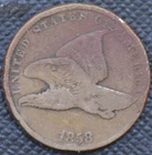1858 VG Small Letters Flying Eagle Cent