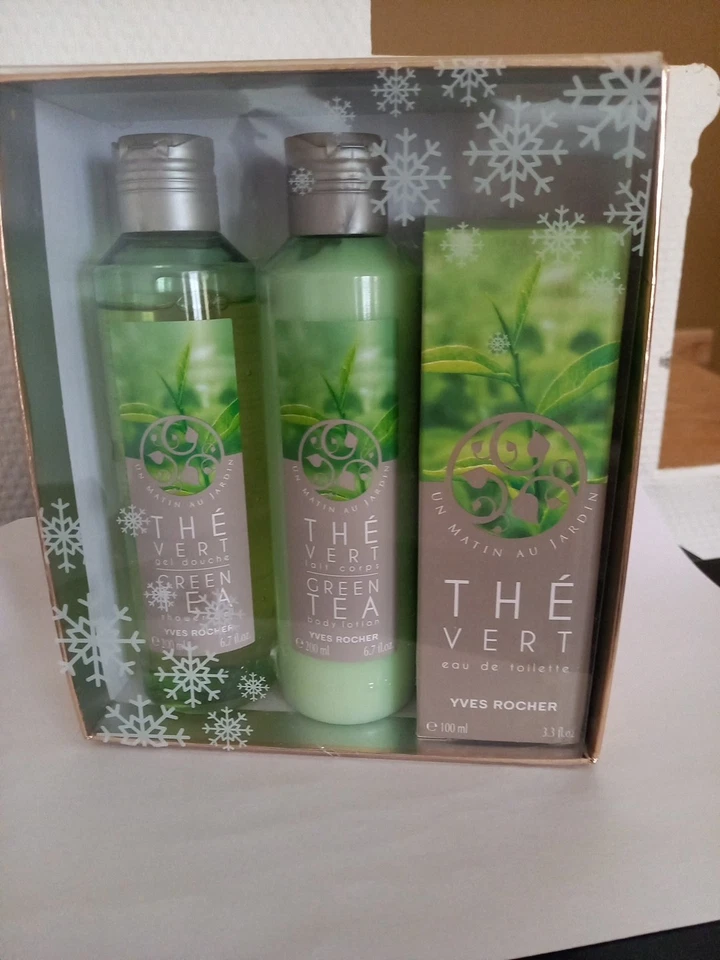 Coffret Thé vert Yves Rocher Eau De Toilette 100ml +gel Et Lait Parfumé Neuf.. - Photo 2/3