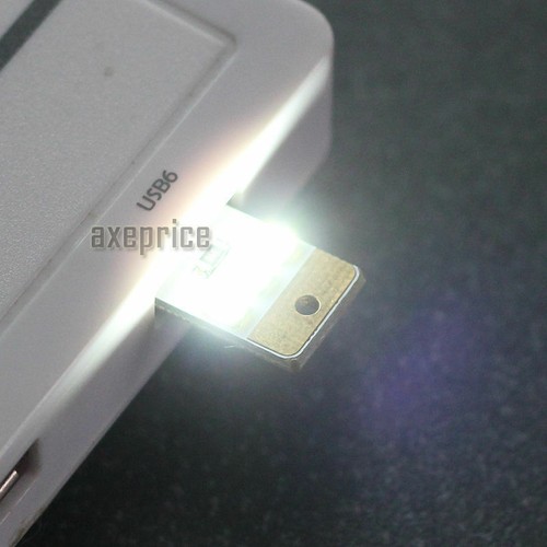 2Pack Super Mini 3-LED USB Tiny Night Light Pocket Lamp for PC Laptop Computer - Afbeelding 5 van 7