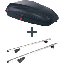 Dachbox G3 Krono 320 + Dachträger Menabo Pick-Up für Ford Mondeo Turnier IV BA7
