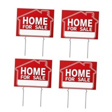 Home For Sale Sign, 17" X 13" Double-Sided Yard Signs with Metal Stakes,