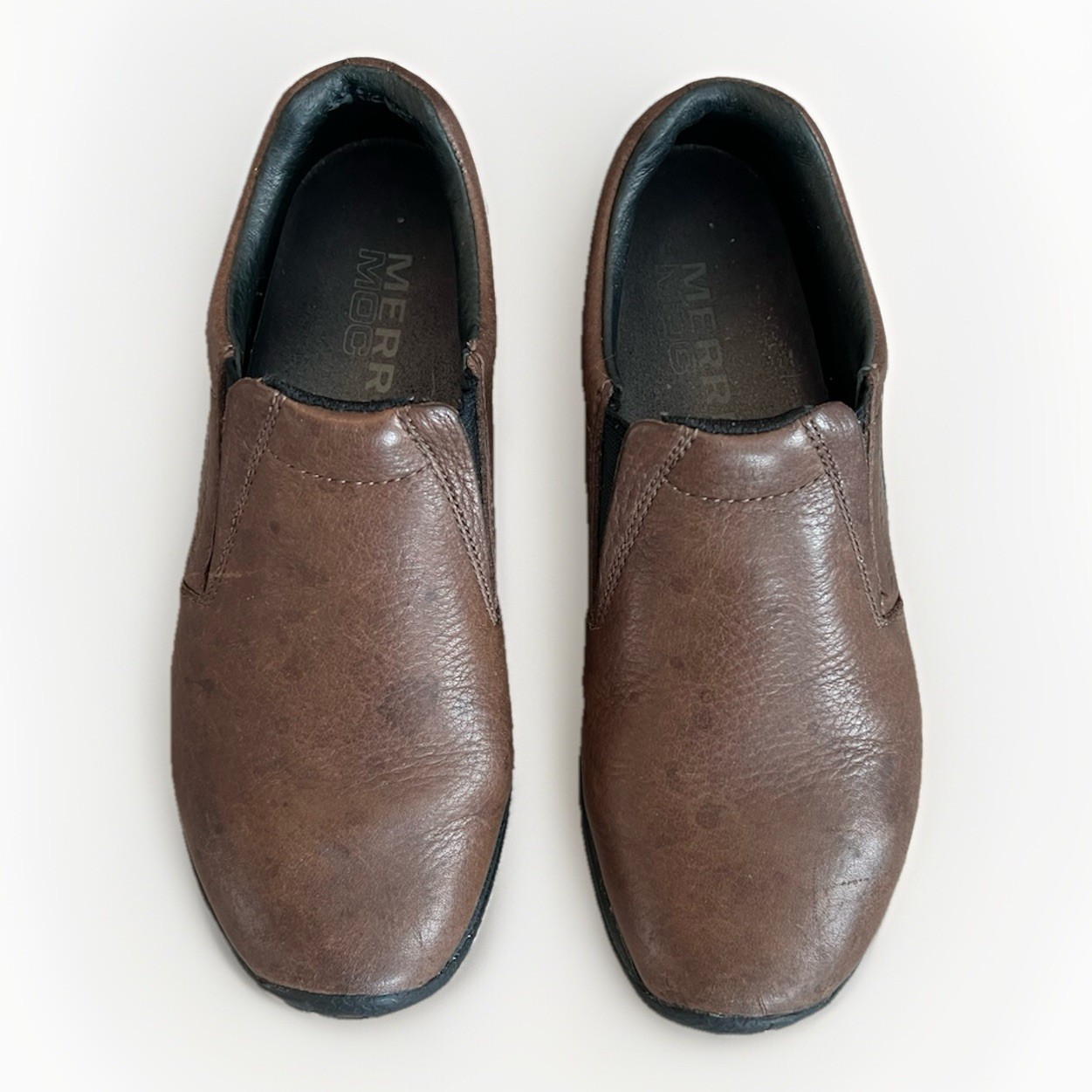 Mocassino donna Merrell Jungle Moc slip on taglia 8 5 stivaletto marrone nabuk zoccoli scarpa