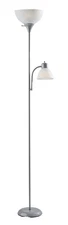Mainstays 72‘’ Silver Combo Floor Lamp With Reading Lamp, Modern Design