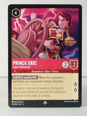Prince Eric - Expert Helmsman - Into the Inklands #121 - LORCANA - NM - B